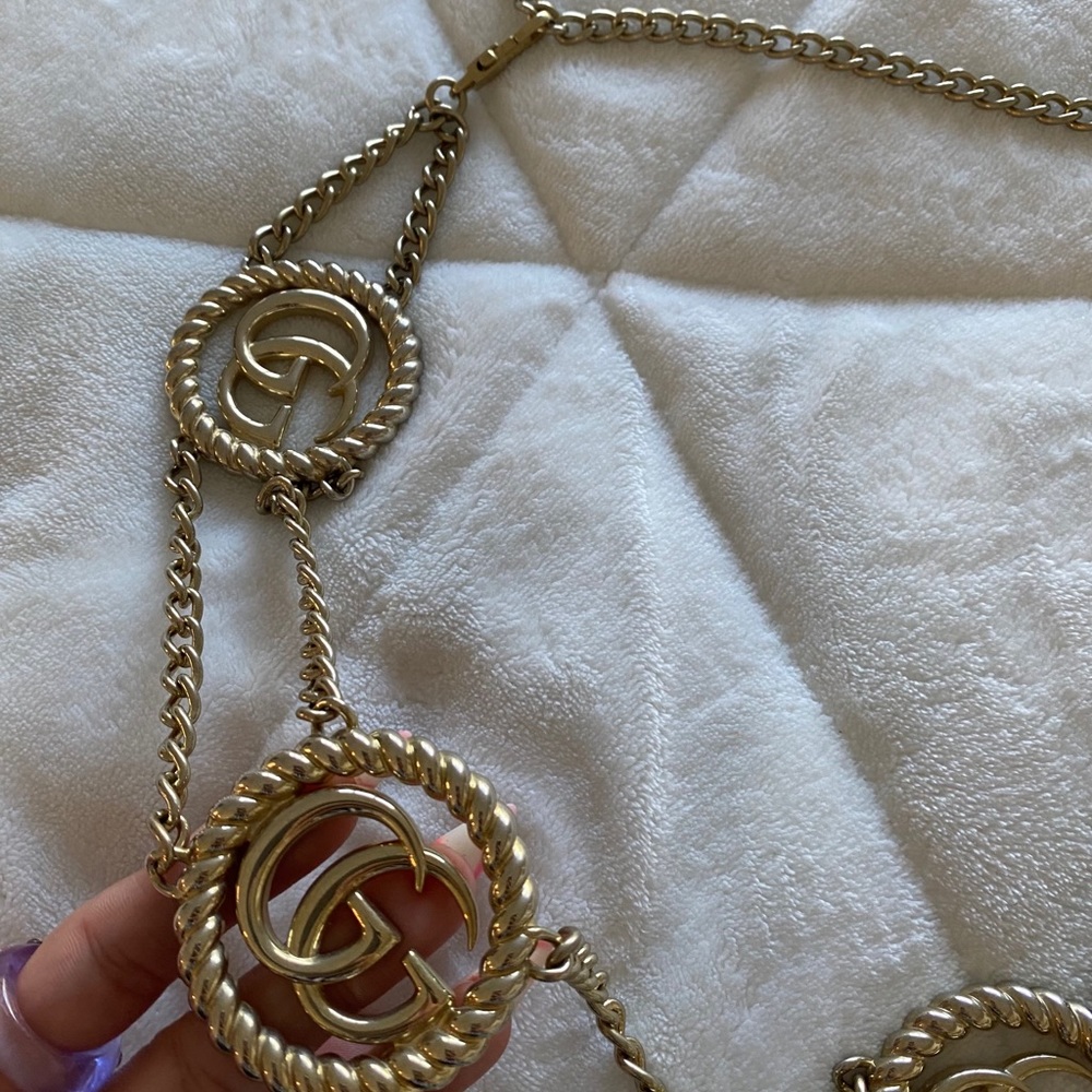 Gucci metallic chain belt with Torchon Double G - Picture 2 of 3